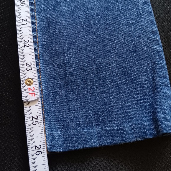 Big Star Brigette Slim Straight Jeans Womens 26L Blue Excellent Hemmed Stretch - Picture 13 of 14